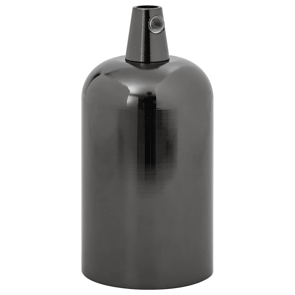 vidaXL Lamp Holders 2 pcs Glossy Black E27