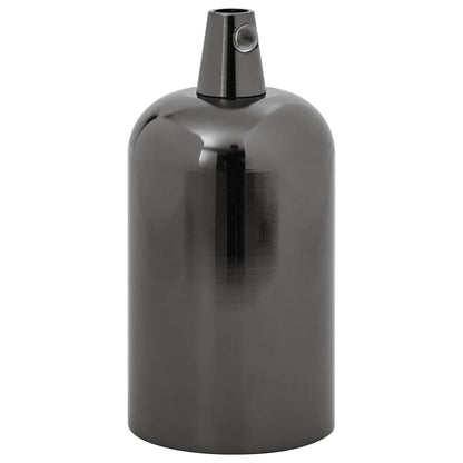 vidaXL Lamp Holders 2 pcs Glossy Black E27