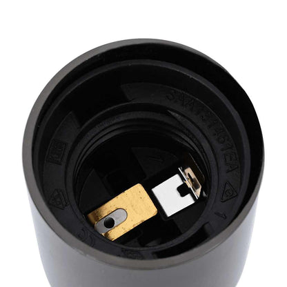 vidaXL Lamp Holders 2 pcs Glossy Black E27