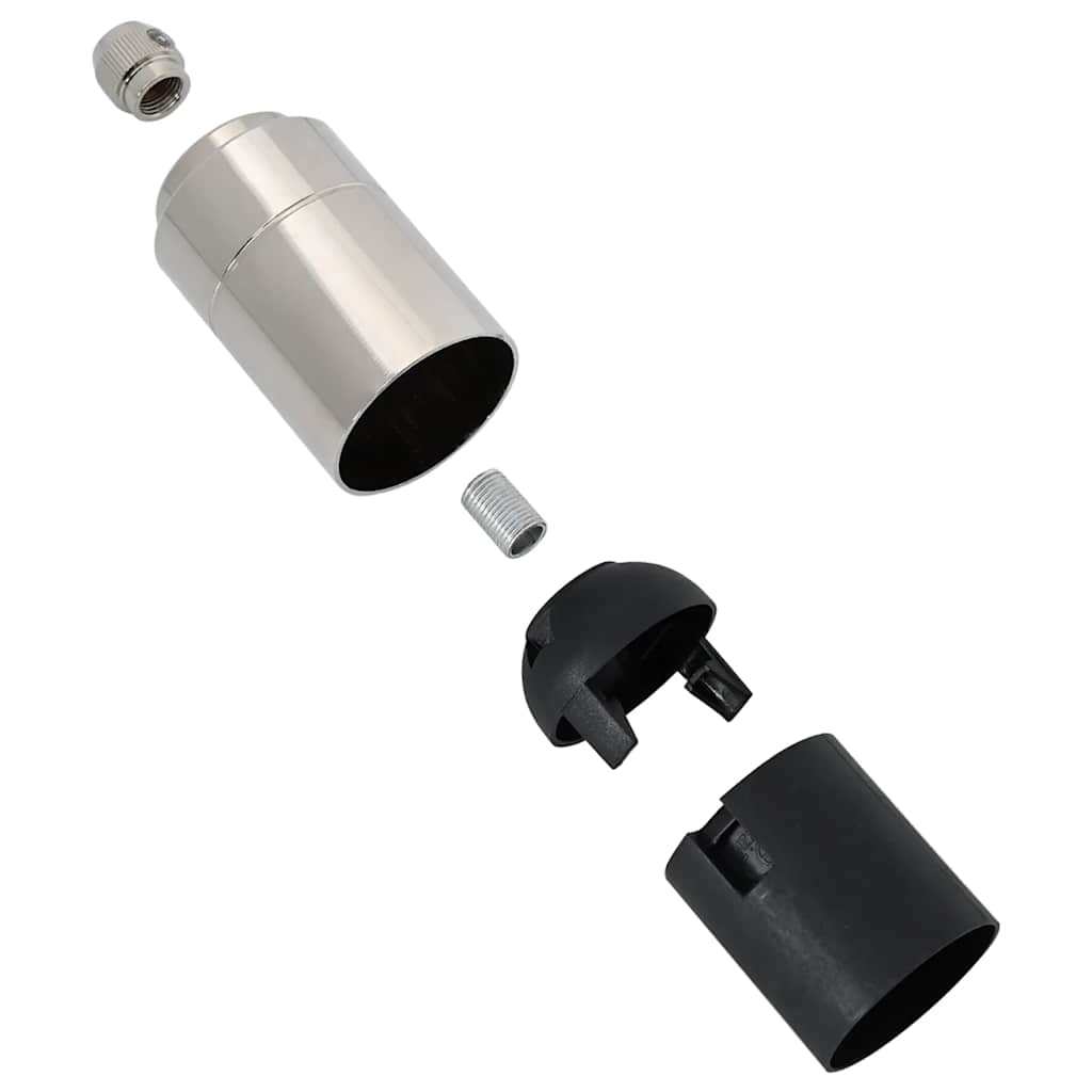 vidaXL Lamp Holders 2 pcs Satin Nickel E27