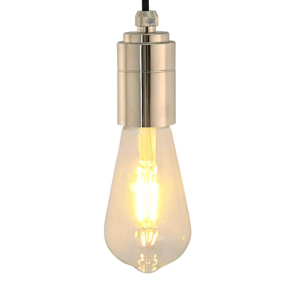 vidaXL Lamp Holders 2 pcs Satin Nickel E27