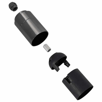 vidaXL Lamp Holders 2 pcs Glossy Black E27