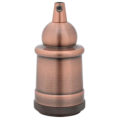 vidaXL Lamp Holders 2 pcs Red Bronze E27