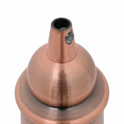 vidaXL Lamp Holders 2 pcs Red Bronze E27