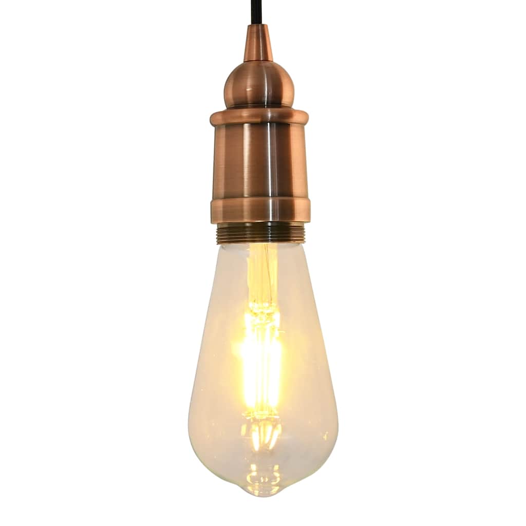 vidaXL Lamp Holders 2 pcs Red Bronze E27