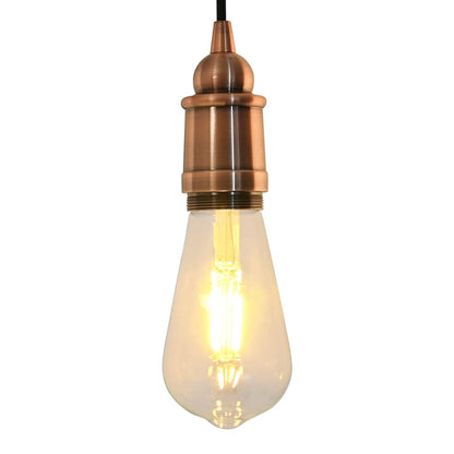 vidaXL Lamp Holders 2 pcs Red Bronze E27