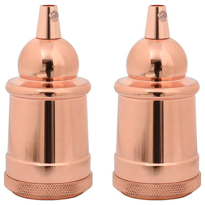 vidaXL Lamp Holders 2 pcs Rose Gold E27