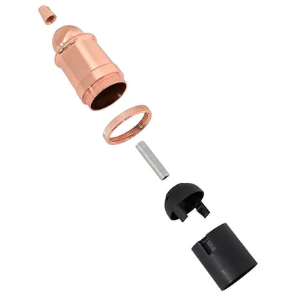 vidaXL Lamp Holders 2 pcs Rose Gold E27