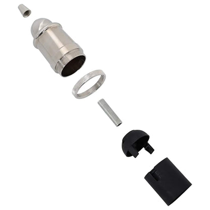 vidaXL Lamp Holders 2 pcs Satin Nickel E27