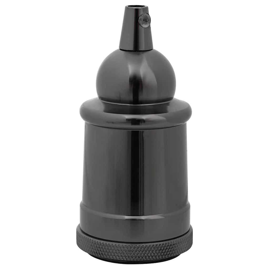 vidaXL Lamp Holders 2 pcs Glossy Black E27