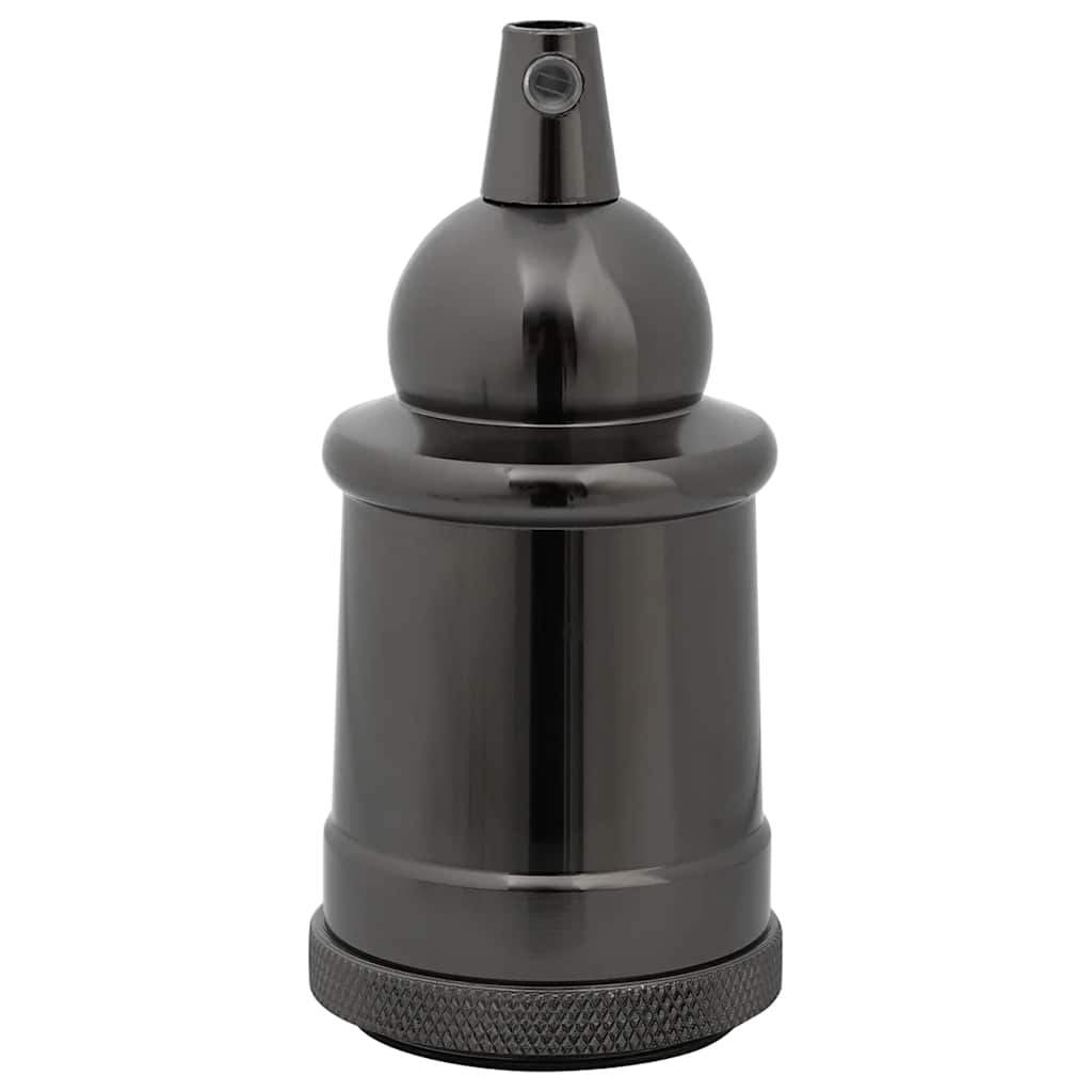 vidaXL Lamp Holders 2 pcs Glossy Black E27