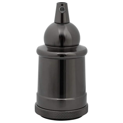 vidaXL Lamp Holders 2 pcs Glossy Black E27