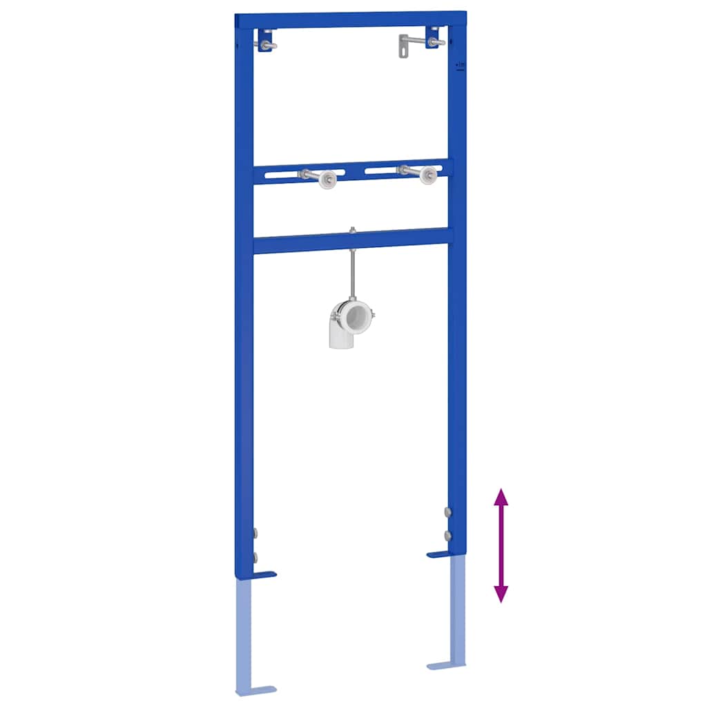 vidaXL Bathroom Wall Support Height Adjustable Blue 50 x 3 x 112 cm