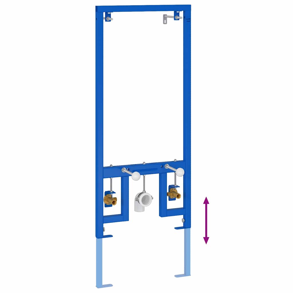vidaXL Bathroom Wall Support Height Adjustable Blue 50 x 3 x 112 cm