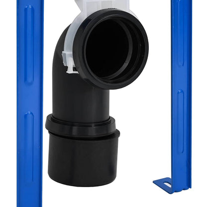 vidaXL Cistern Frame Height Adjustable White 50 x 8 x 131 cm Steel