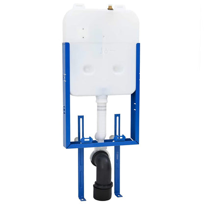 vidaXL Cistern Frame Height Adjustable White 50 x 8 x 131 cm Steel