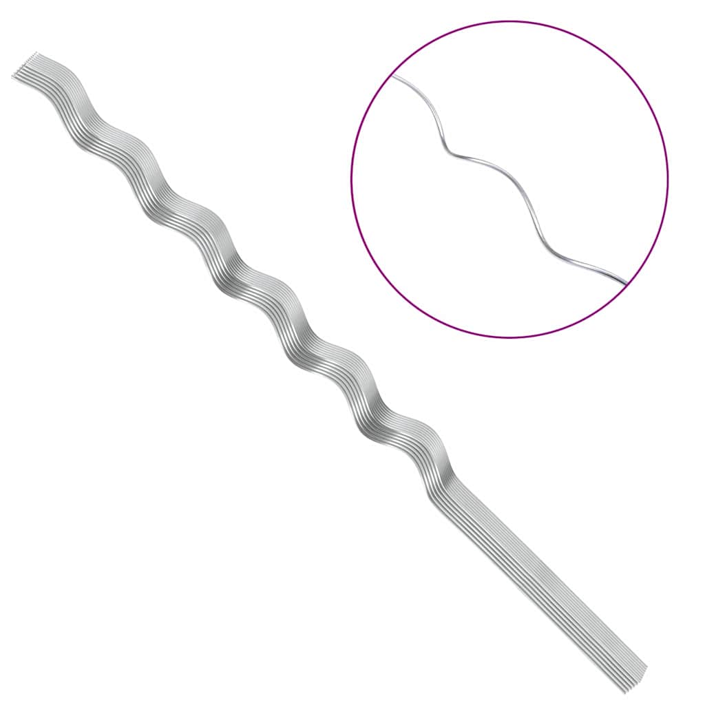 vidaXL Plant Support 50 pcs Silver 150 x 0.6 x 0.6 cm Steel