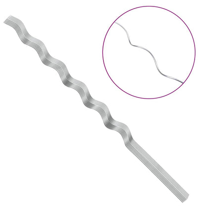 vidaXL Plant Support 50 pcs Silver 150 x 0.6 x 0.6 cm Steel