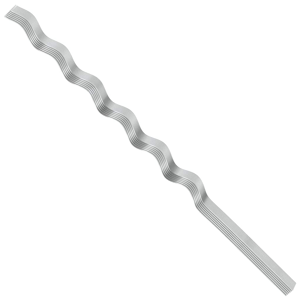vidaXL Plant Support 50 pcs Silver 150 x 0.6 x 0.6 cm Steel
