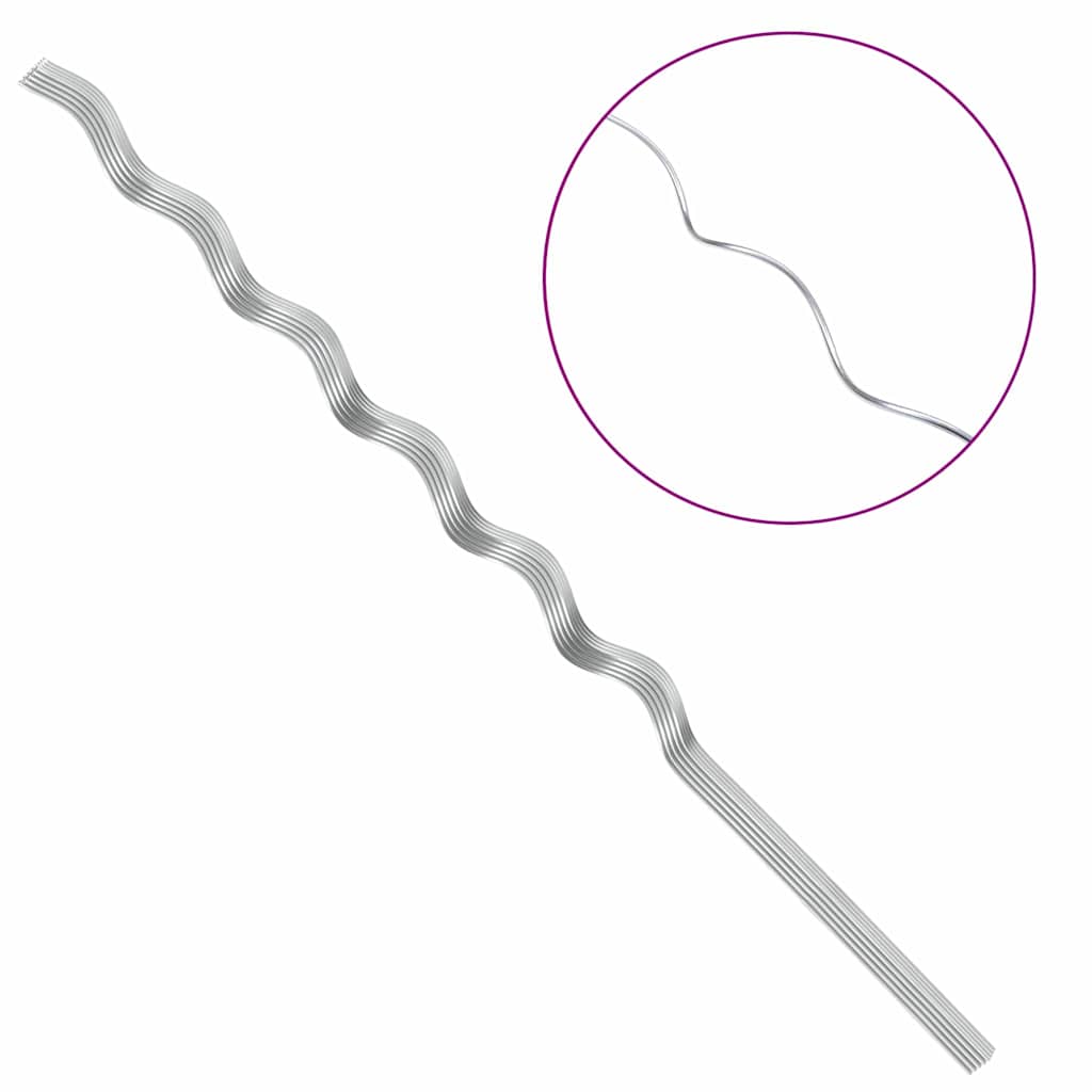 vidaXL Plant Support 20 pcs Silver 150 x 0.6 x 0.6 cm Steel