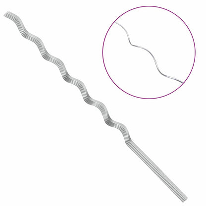vidaXL Plant Support 20 pcs Silver 150 x 0.6 x 0.6 cm Steel