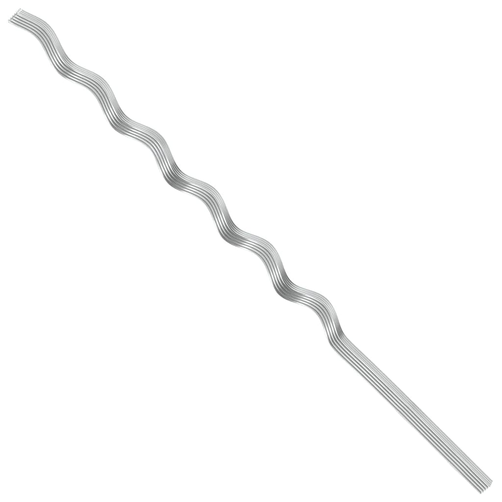 vidaXL Plant Support 20 pcs Silver 150 x 0.6 x 0.6 cm Steel