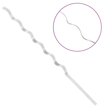 vidaXL Plant Support 5 pcs Silver 150 x 0.6 x 0.6 cm Steel