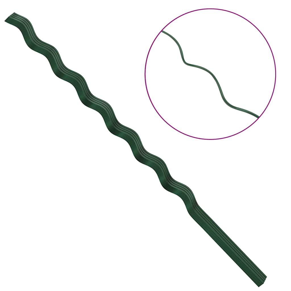 vidaXL Plant Support 50 pcs Green 170 x 0.6 x 0.6 cm Steel