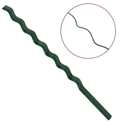 vidaXL Plant Support 50 pcs Green 170 x 0.6 x 0.6 cm Steel