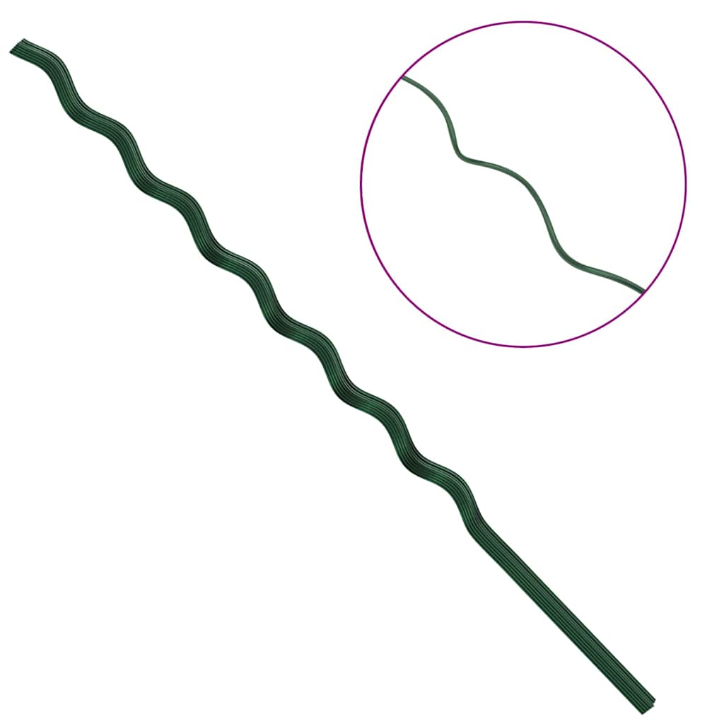 vidaXL Plant Support 20 pcs Green 170 x 0.6 x 0.6 cm Steel