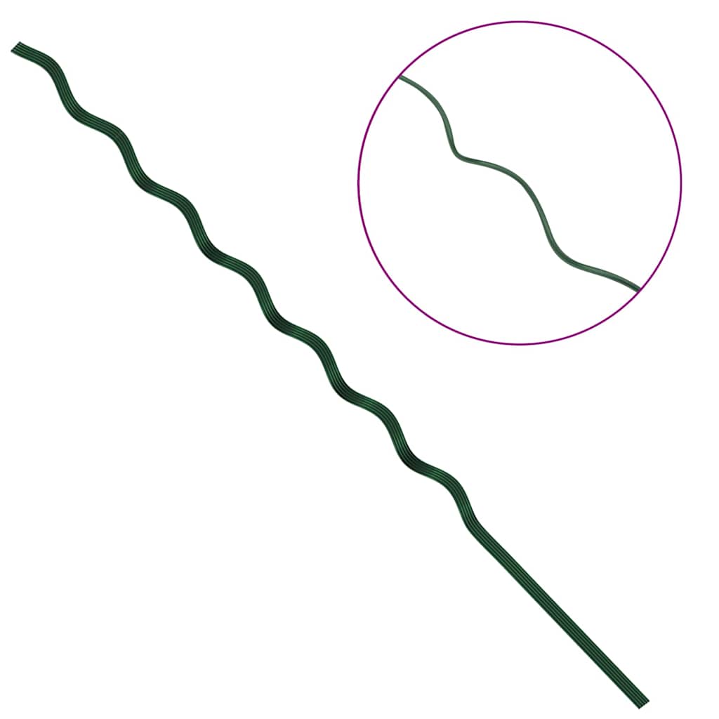 vidaXL Plant Support 5 pcs Green 170 x 0.6 x 0.6 cm Steel