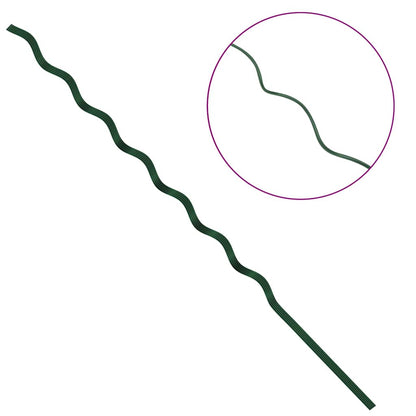 vidaXL Plant Support 5 pcs Green 170 x 0.6 x 0.6 cm Steel