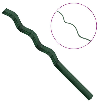 vidaXL Plant Support 50 pcs Green 110 x 0.6 x 0.6 cm Steel