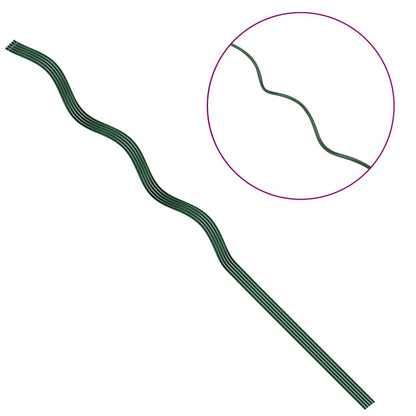 vidaXL Plant Support 5 pcs Green 110 x 0.6 x 0.6 cm Steel