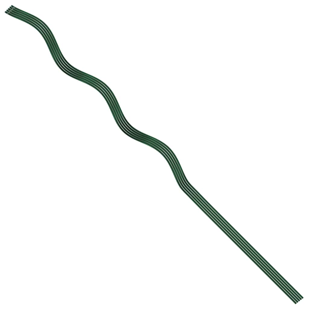 vidaXL Plant Support 5 pcs Green 110 x 0.6 x 0.6 cm Steel
