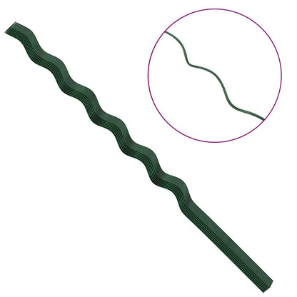 vidaXL Plant Support 50 pcs Green 150 x 0.6 x 0.6 cm Steel