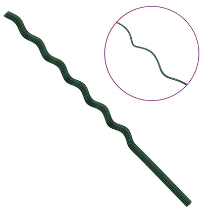 vidaXL Plant Support 20 pcs Green 150 x 0.6 x 0.6 cm Steel