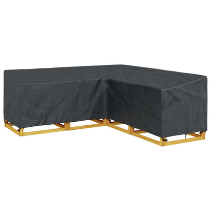 vidaXL Furniture Cover Black 220 x 220 x 80 cm 420D Oxford Fbric