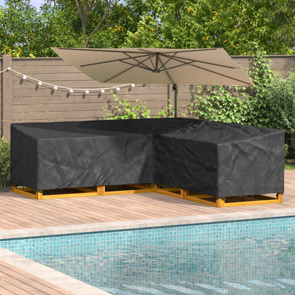 vidaXL Furniture Cover Black 270 x 270 x 80 cm 420D Oxford Fabric
