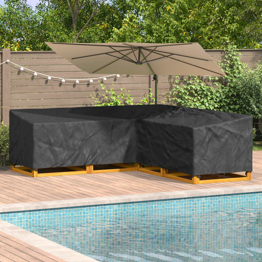 vidaXL Furniture Cover Black 270 x 270 x 80 cm 420D Oxford Fabric