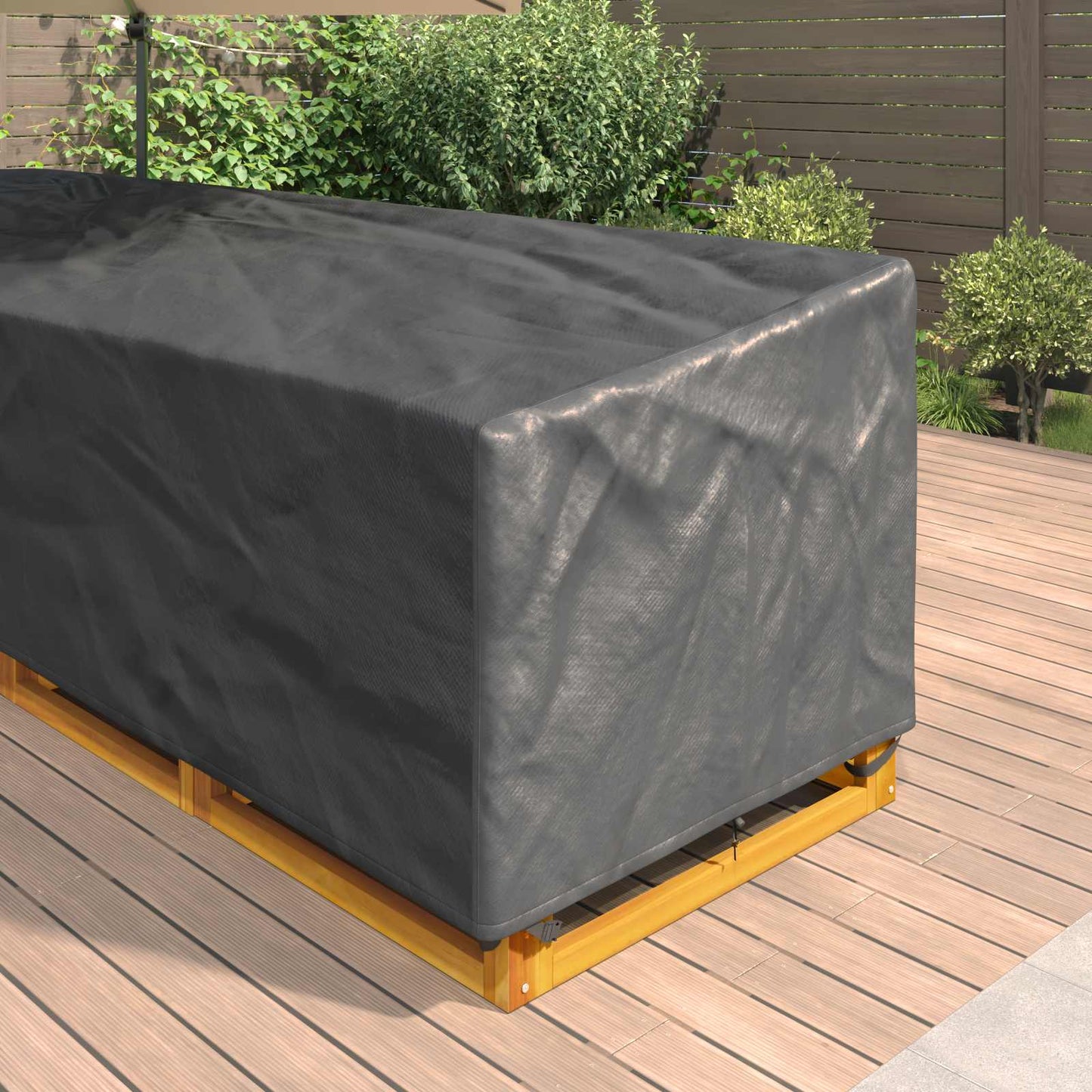 vidaXL Furniture Cover 325 x 325 x 80 cm 420D Oxford Fbric L-Shape