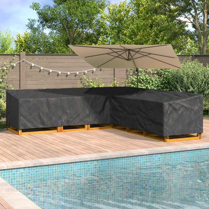 vidaXL Furniture Cover 325 x 325 x 80 cm 420D Oxford Fbric L-Shape
