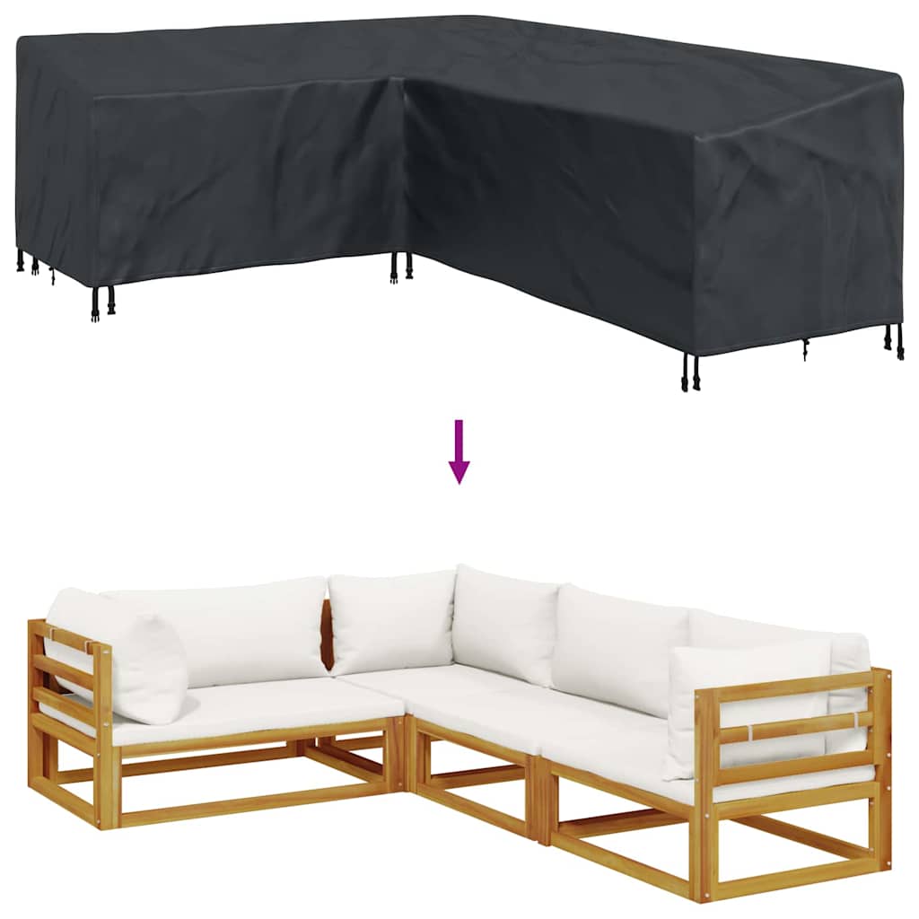 vidaXL Furniture Cover Black 260 x 210 x 80 cm 600D Oxford Fabric