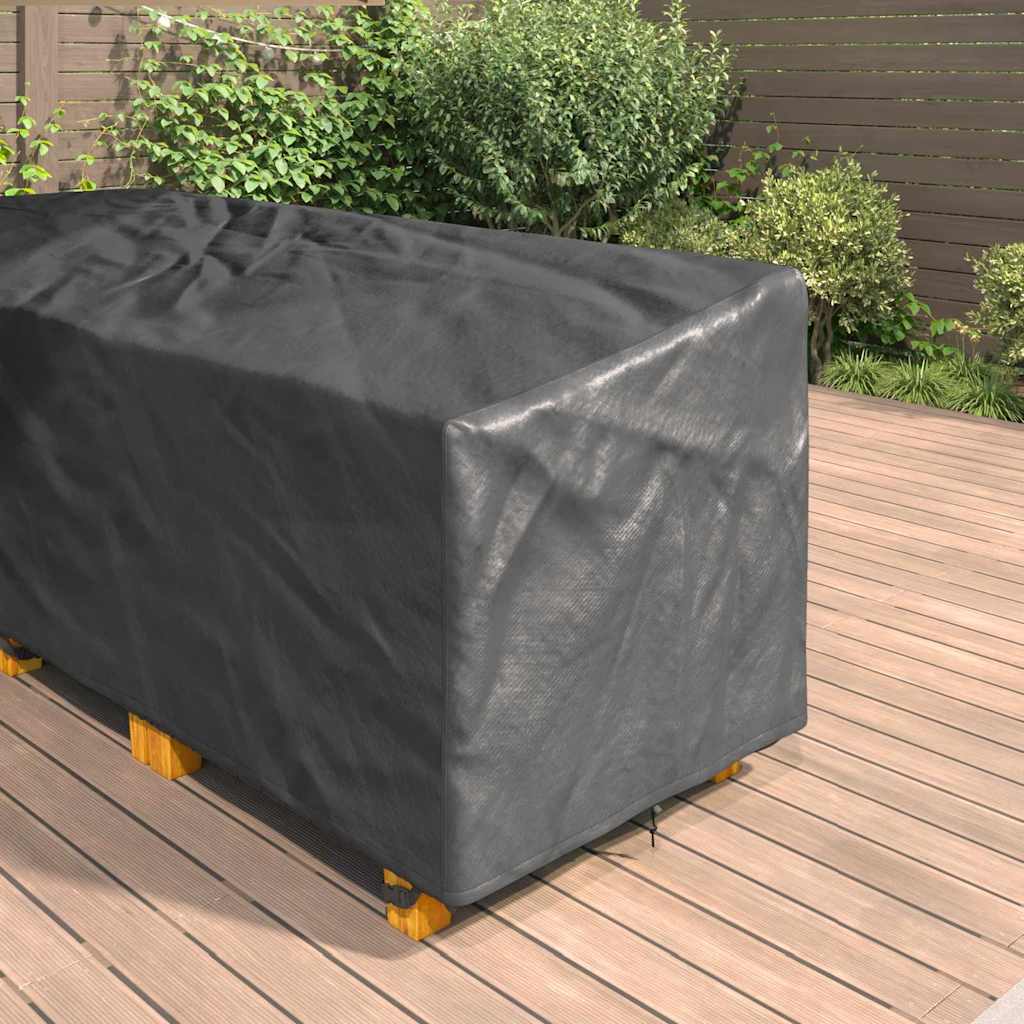 vidaXL Furniture Cover Black 286 x 222 x 80 cm 210D Oxford Fabric