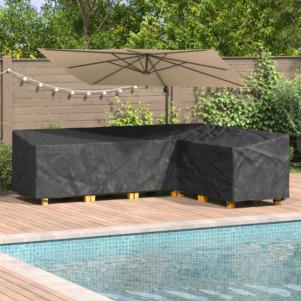 vidaXL Furniture Cover Black 286 x 222 x 80 cm 210D Oxford Fabric