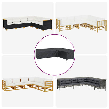 vidaXL Outdoor Furniture Cover Black 286 x 222 x 80 cm 600D fabric