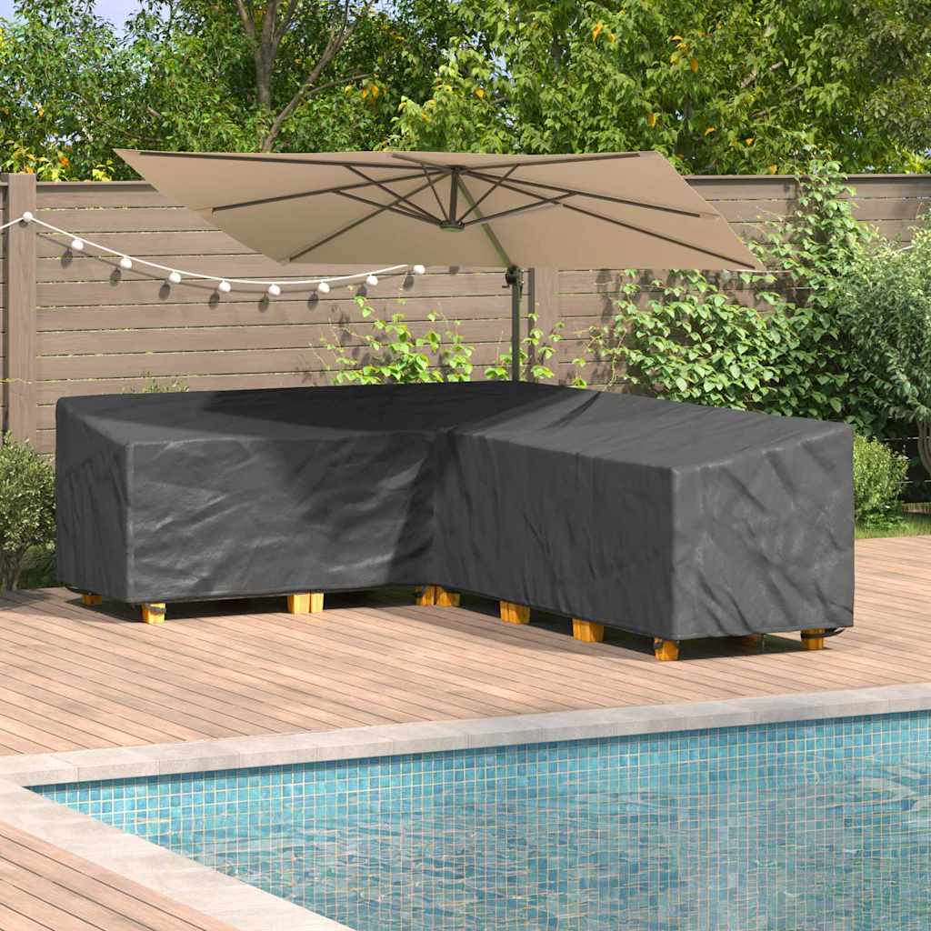 vidaXL Furniture Cover Black 286 x 222 x 80 cm