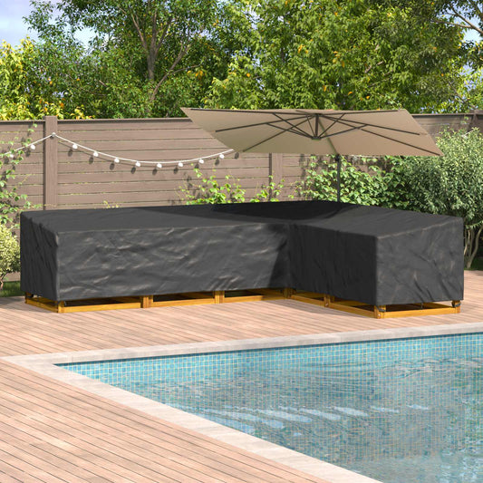 vidaXL Furniture Cover 355 x 275 x 80 cm 420D Oxford Fbric L-Shape