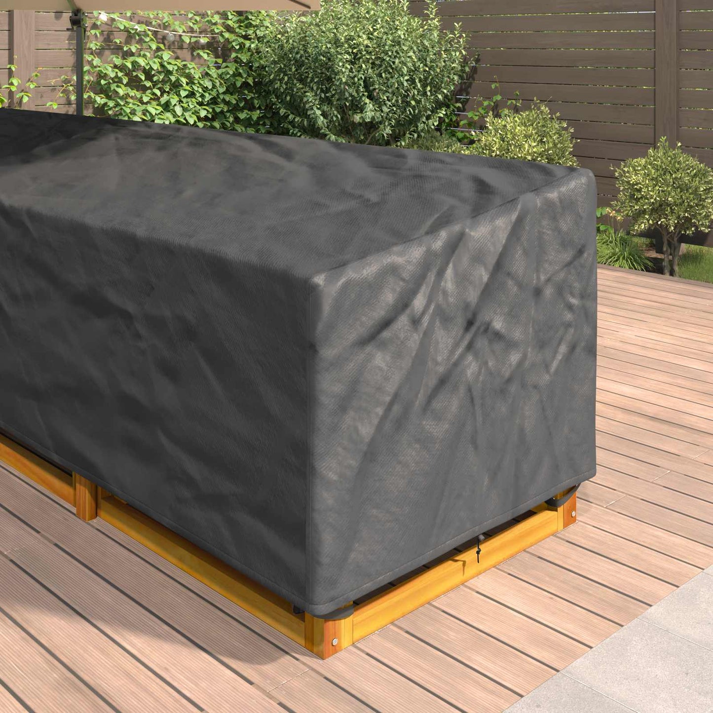 vidaXL Furniture Cover 355 x 275 x 80 cm 420D Oxford Fbric L-Shape