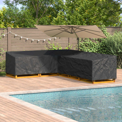 vidaXL Furniture Cover 355 x 275 x 80 cm 420D Oxford Fbric L-Shape